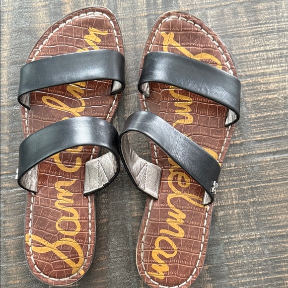 Sam Edelman Black and Brown Slide Sandals - Picture 1 of 2